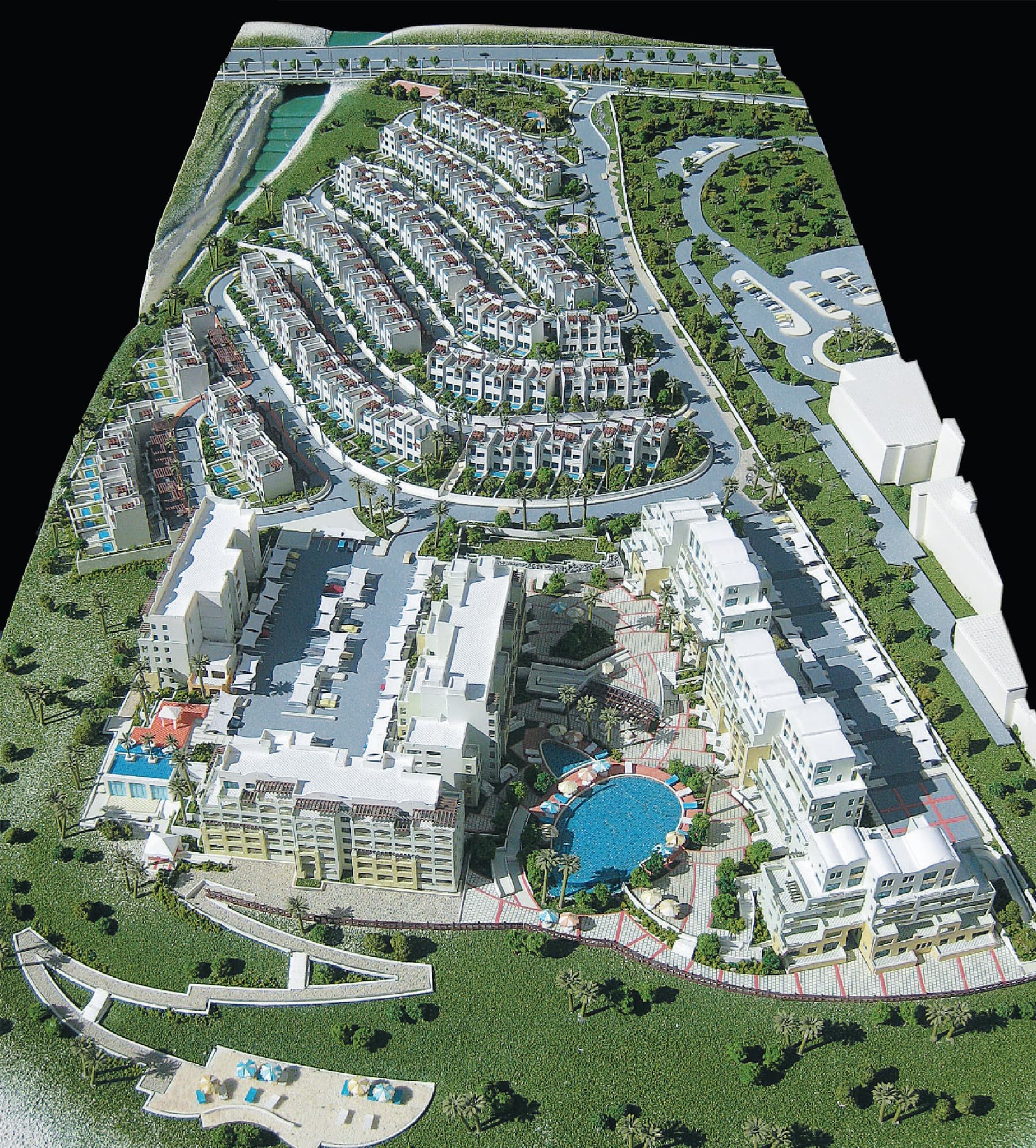 Full color resort model