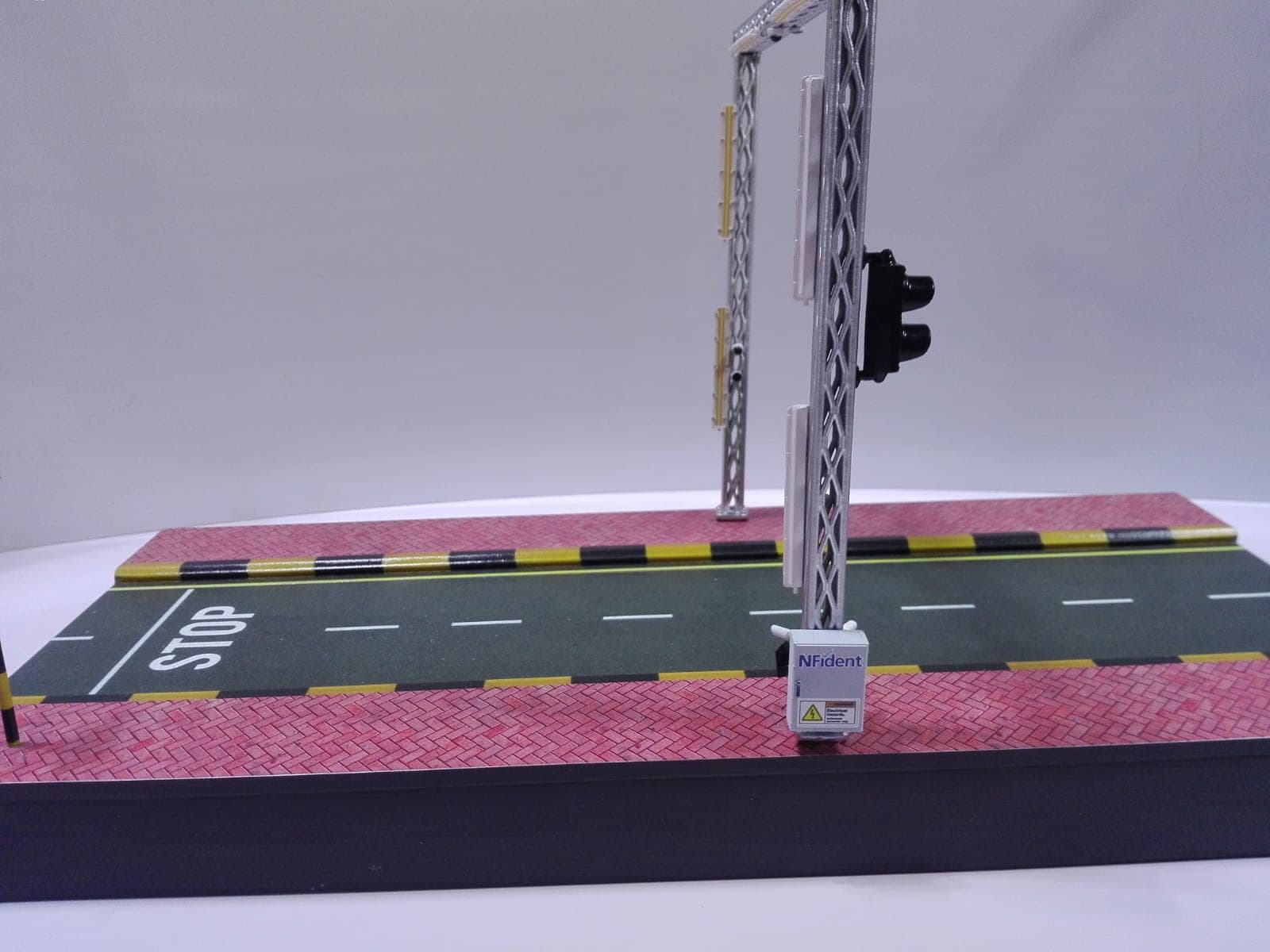 Scale model with landscaping