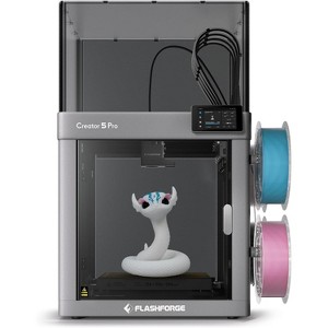 Flashforge Creator 5 Pro 4-Toolheads Enclosed Multi-Color 3D Printer | 500% Faster, Zero Purge Waste